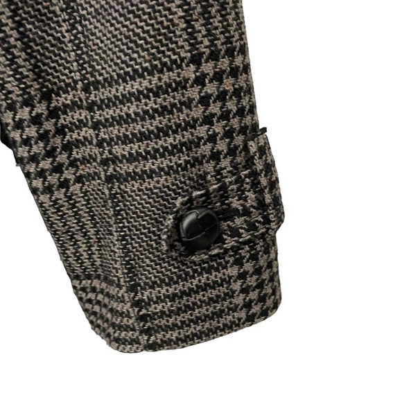 Kenneth Cole Wool Blend Houndstooth Dress Coat | Purple Brown Grey | Siz… - Picture 4 of 10